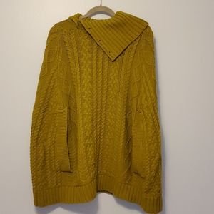 Cozy knitted poncho
